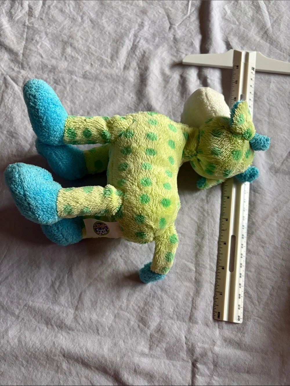 Plush Green & Blue Giraffe Stuffed Animal - Soft Kids Toy